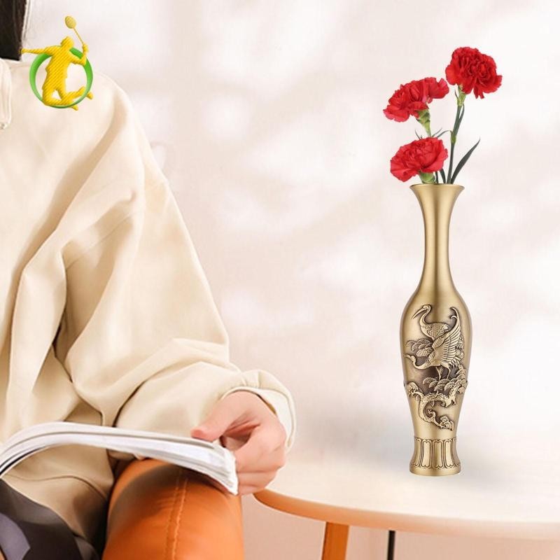 Bình bằng đồng thau Bình trang trí Bình hoa Bình hoa cho đám cưới Nhà Mantel Phòng khách