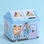 DARON House Shape Piggy Bank, Hộp đựng tiền xu ngôi nhà dễ thương sáng tạo, Hộp tiền tệ Kim loại có khóa chìa khóa Hộp lưu trữ an toàn tại nhà