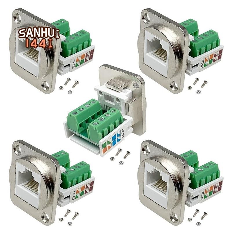 Đầu nối gắn bảng điều khiển RJ45 / 8P8C Loại D RJ45 Thiết bị đầu cuối ...