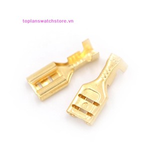Toplanswatchstore 100 Chiếc 6.3 Mm Vàng Đồng Loa Ô Tô Nữ Spade Đầu Cuối Dây Kết Nối VN