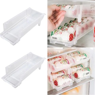 Hộp đựng đồ uống trong tủ lạnh WOAY, Hộp đựng đồ uống cán dung tích lớn, Hộp đựng tủ lạnh có thể xếp chồng lên nhau