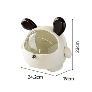 Thùng sắp xếp bàn ASDFGER, Hộp lưu trữ máy tính để bàn thỏ dung lượng cao, có nắp Đa chức năng Phụ kiện tóc chống bụi Giá lưu trữ