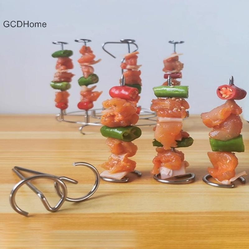 Gcdhome 10 Chiếc Nồi Chiên Không Khí Lò Nướng Dọc Xiên Nướng Phụ Kiện Đa Năng Thực Phẩm Thép Không Gỉ 304 Kim Nướng Đặc Biệt HOT