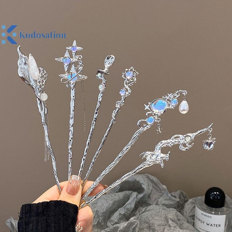 Kudosation Kẹp tóc vintage phong cách Trung Hoa handmade, que tóc đa năng cho nữ, phụ kiện tinh tế, quà tặng