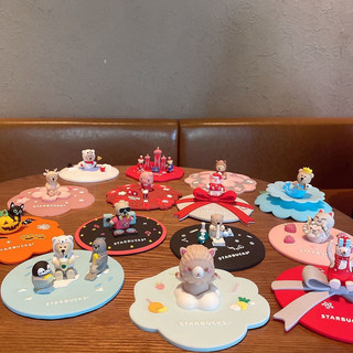 ((CON Home Shop-)⭐Starbucks Daigou- / Vận Chuyển Nhanh Starbucks Nắp Cốc Silicon Nắp Cốc Dễ Thương Hoa Anh Đào Gấu Nắp Cốc Bong Bóng Khí Nóng Hoạt Hình Nắp Cốc Chống Bụi Đa Năng Nắp Cốc