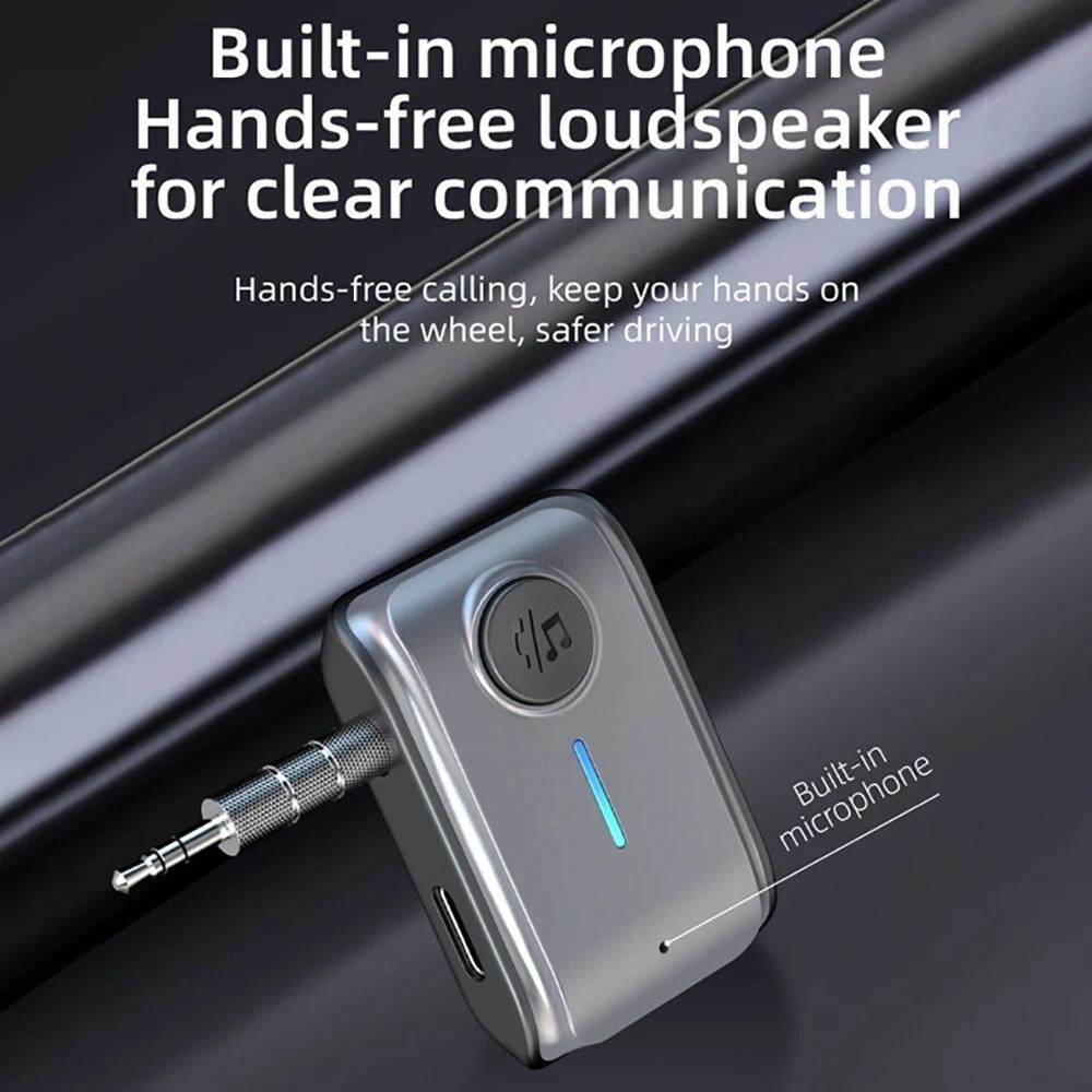 Thiết Bị Nhận Tín Hiệu Bluetooth 5.3 Giắc Cắm 3.5mm AUX Cho Loa Xe Hơi