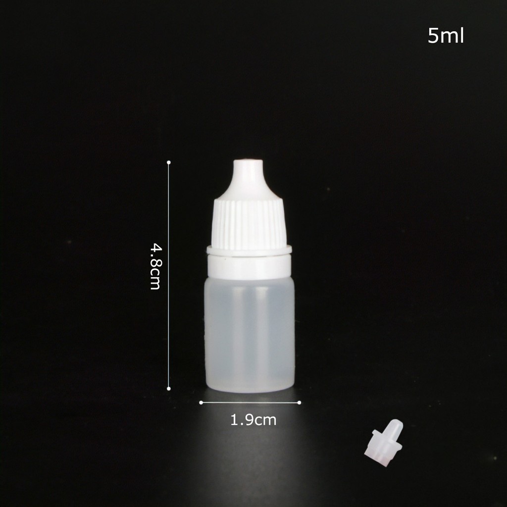 10 Vỏ lọ nhỏ mắt nhựa 3ml 5ml 10ml 20ml 30ml 50ml 100ml - Chai nhỏ giọt đựng hương liệu, chiết mực, dụng cụ spa