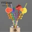 YYlingx 1 / 5 Chiếc Trái Cây Có Thể Tái Sử Dụng Ống Hút Nhiều Màu Sắc Dự Tiệc Trẻ Em Uống Trang Trí Họa Tiết Hoạt Hình