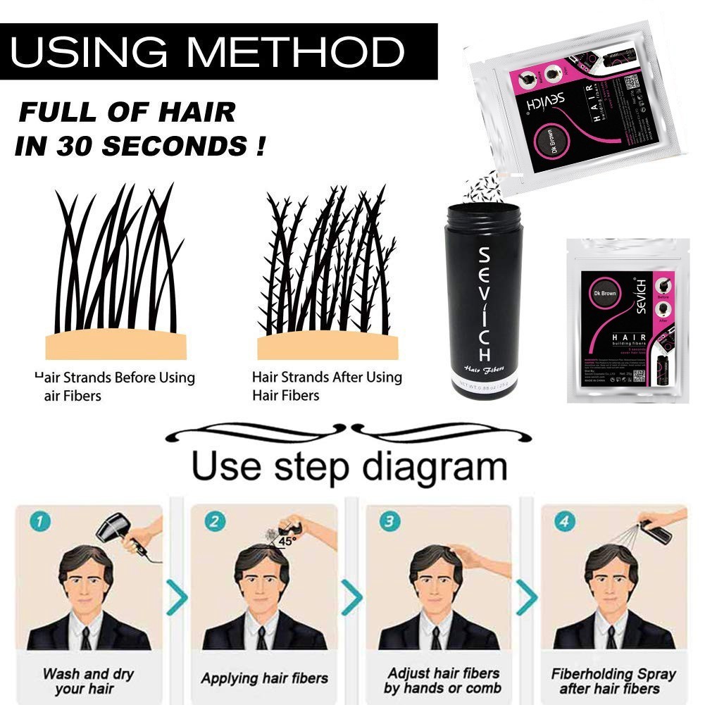 Chất xơ tóc 100g Keratin Spray Powder Kem che khuyết điểm rụng tóc