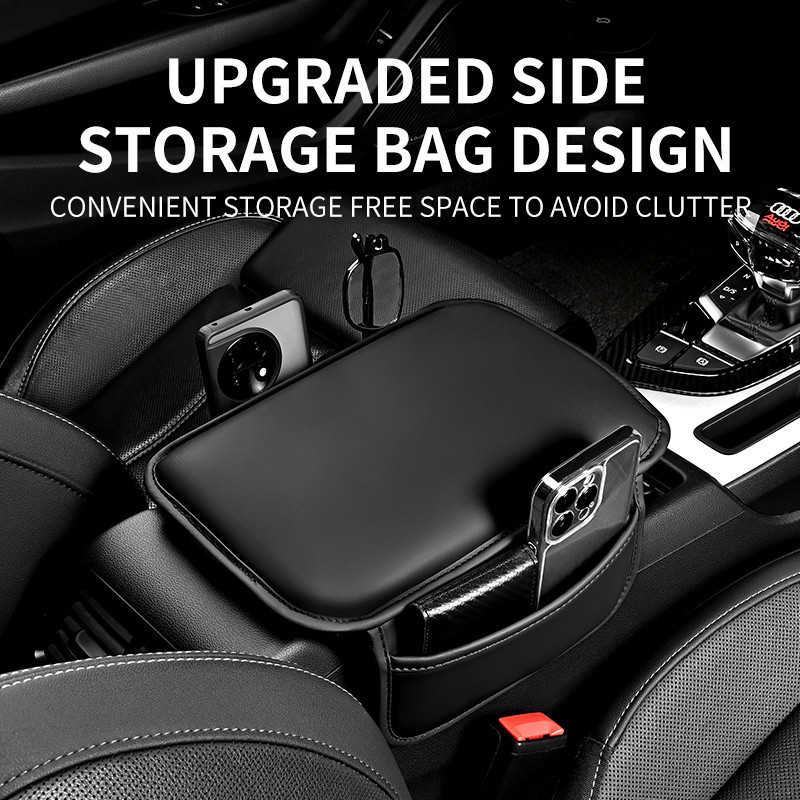 phụ kiện ô tô SEAMETAL Car Armrest Pad Da Tay vịn Đệm Túi Bảo Quản Hộp Điều Khiển Trung Tâm Bảo Vệ Nắp Nâng Cao Pad Phụ Kiện Nội Thất Ô Tô