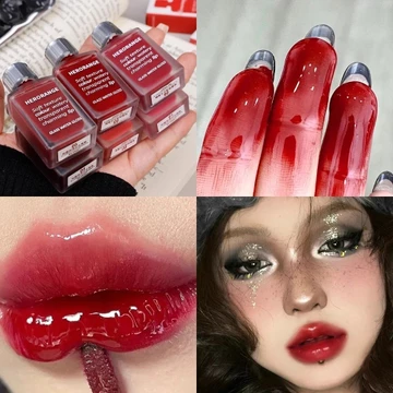 Gương Jelly Lip Plumper Gloss Crystal Jelly Oil Lip Tint Hàn Quốc Son Môi Chống Thấm Nước Lâu Dài Môi Môi Plumper Liquid Lipstick