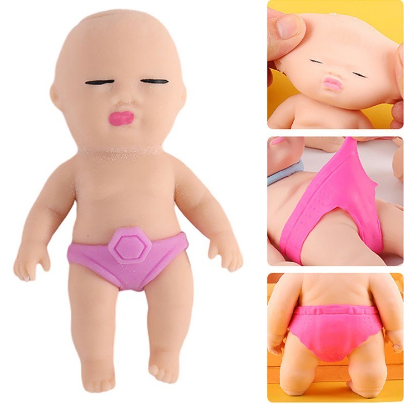 [Đặc sắc] Búp bê ép người lớn - Mềm mại, Phim hoạt hình, Chống căng thẳng, Chống thấm nước - Đồ chơi giải nén - Bóng căng thẳng mặt Pinch - Đồ chơi búp bê thông hơi - Quà sinh nhật cho trẻ em