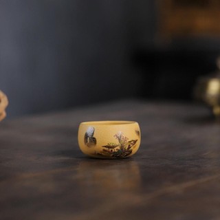Chén tử sa Đoạn Nê Hoa Mẫu Đơn - Phong Cảnh
