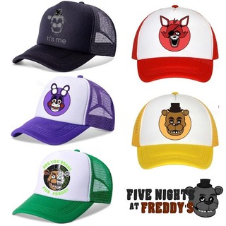 Năm Đêm Vào Thứ Sáu FNAF Hoạt Hình In Hình Mũ Bóng Chày Thoáng Khí Mũ Chống Nắng polyester Lưới Xe Tải Mũ Có Thể Điều Chỉnh DIY logo Mũ Bóng Chày Quà Tặng
