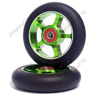 2 Chiếc 100 Mm Xe Tay Ga Thay Thế Bánh Xe Có Vòng Bi Nhôm Chống Mài Mòn PU Xe Tay Ga Phần Xe Tay Ga Phụ Kiện