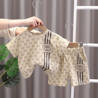 Set Đồ 2 Món Gồm Áo Tay Ngắn Và Quần Ngắn Thời Trang Dành Cho Trẻ Em 1-8 Tuổi