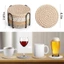FUHUIOT 8 / 10 Chiếc Đế Lót Ly Uống Nước, Dây Cotton Tròn Dệt Trivet Placemats, Giữa Thế Kỷ Hiện Đại Chịu Nhiệt Chống Trơn Trượt Đĩa Ăn Bộ Thảm Để Bàn