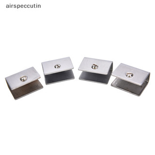 Airpeccutin 4 Chiếc 6-12 Mm Thép Không Gỉ Vuông Kẹp Giá Đỡ Kẹp Cho Kính Kệ Tay Vịn EN