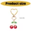 Treeling Heart Cherrys Chủ Đề Kim Loại Chìa Khóa Phụ Kiện Di Động Cho Những Người Yêu Thời Trang