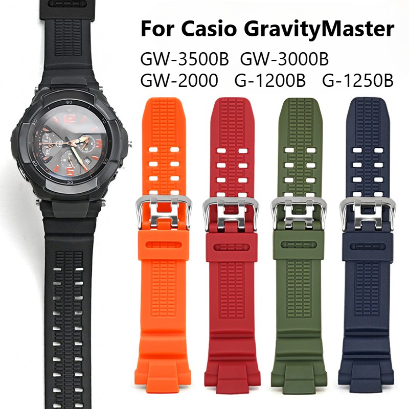 Dây Đeo Đồng Hồ Cao Su Cho Casio G-shock Gravitymaster GW-3000B GW-3500B GW-2000 G-1200B G-1250B Dây Đeo Đồng Hồ Nam Vòng Tay Diver Lặn Phi Công Thể Thao Dây Đeo Tay