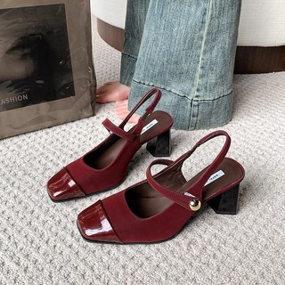 Giày cao gót gót vuông 35-42 nữ cỡ lớn
