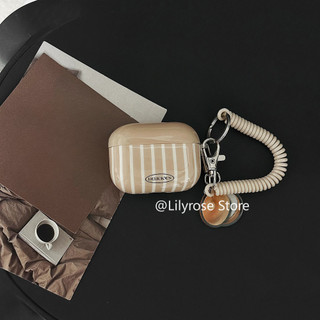 Ốp Tai Nghe IMD Cho AirPods 4 [2024] AirPods Pro2 Pro 3 2 1 Tai Nghe Apple 3 Thế Hệ Vỏ Bảo Vệ Không Dây AirPods 1 / 2 Thế Hệ Ins Yến Mạch Sọc Tai Nghe Bao Da Bút Bagel