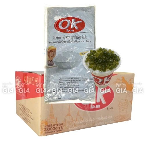 Trân châu 3Q Thái Lan OK bịch 2kg - THÙNG 6 BỊCH