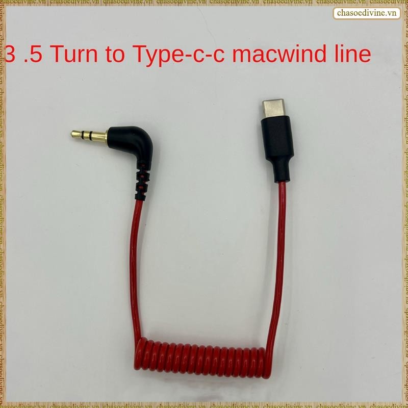 [K O G X] Cáp USB C sang 3.5mm cho RODE Wireless Go II, Cuộn góc phải TRS Nam DAC AUX Adapter Thay thế dây âm thanh