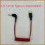 Cáp USB C sang 3.5mm cho RODE Wireless Go II, Cuộn góc phải TRS Nam DAC AUX Adapter Thay thế dây âm thanh