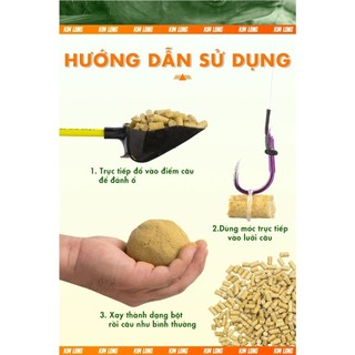 Mồi Câu, Hạt Xả Trắm Đen TH2 KIM LONG Vị Kem Hoa Quả 1500g Câu Cá Trắm Đen Mới, Chép Siêu Nhạy
