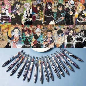Demon Slayer Pen Neutral Pen Press Tự động Anime Sinh viên Văn phòng phẩm màu đen & -- & -- * * & - * -- * * - * & & -