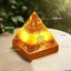 Kim tự tháp pha lê CATIYAHA, Kim tự tháp Citrine Orgonite thủ công 5 / 6 / 8 / 10cm, Nhựa trang trí Thiết kế khối Quà tặng Sự thịnh vượng Thu hút Trang trí nhà pha lê