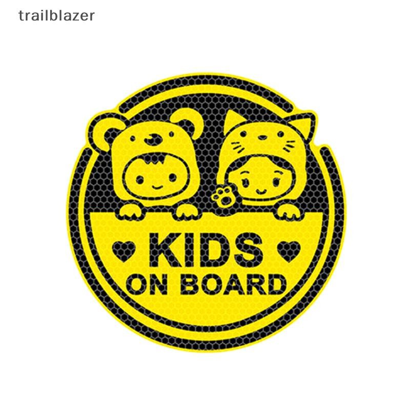 Trailblazer Car Baby Kids On Board Nhãn dán phản quang, Đề can biển cảnh báo cá nhân - 60-100 ký tự Mới