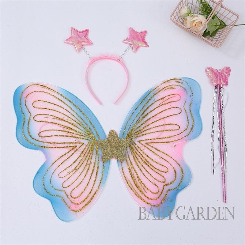Set Cánh Bướm + Đôi Cánh Thiên Thần + Băng Đô Hóa Trang Dự Tiệc Cho Bé