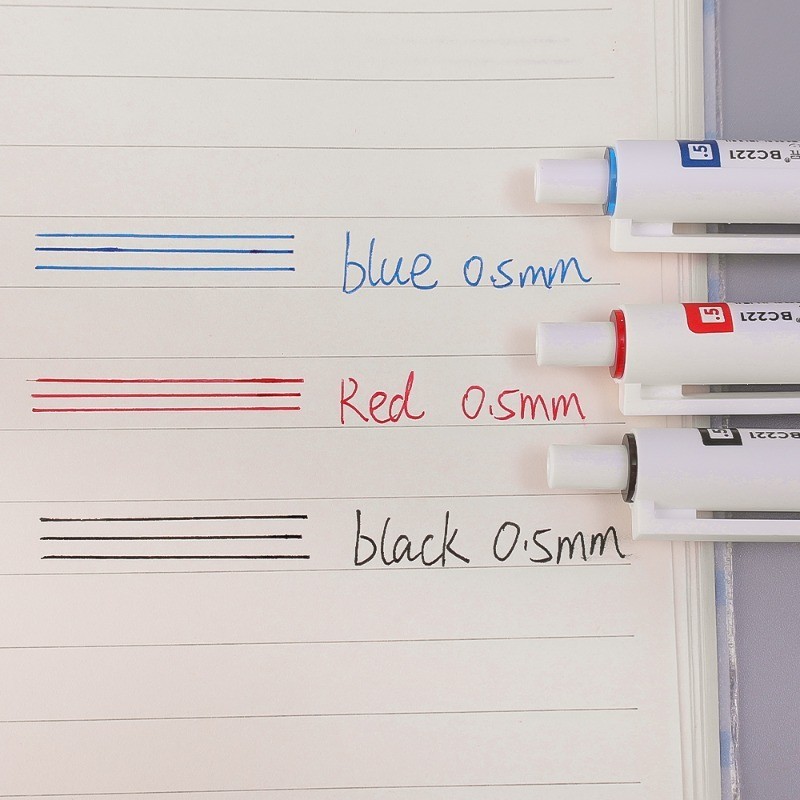 Bút bi mịn khô nhanh - Bút kiểm tra Nib ST 0,5mm - Bút Gel nạp mực đen / đỏ / xanh - Đồ dùng văn phòng phẩm văn phòng trường học - Bút viết chữ ký