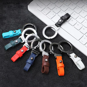 XOITU Cá Tính Chống Mất Chìa Khóa Mặt Dây Chuyền Da Móc Khóa Ô Tô Móc Khóa Di Động Carabiner Thắt Lưng Khóa Móc Khóa Cho Nam VN