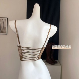 Áo Yếm Ren Hai Dây Có Đệm Ngực Đẹp Mắt Xương Cá May Móc Thủ Công Bán Chạy Cho Nữ