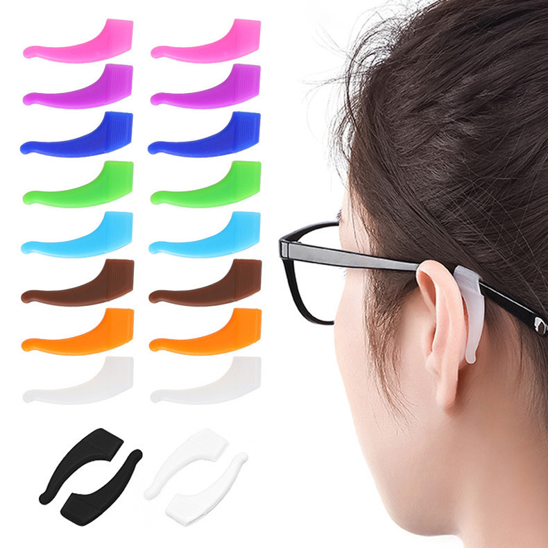1 Cặp Trẻ Em Và Người Lớn Silicon Chống Trơn Trượt Kính Mềm Móc Tai Kính Mắt Thể Thao Móc Tai