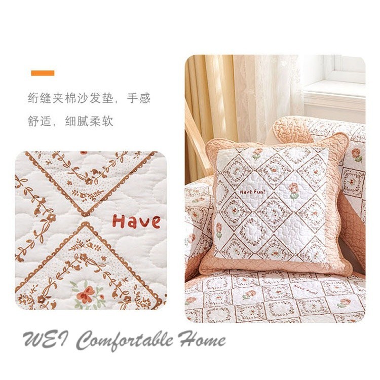Phong Cách Pháp Nguyên Chất Cotton Sofa Đệm Vải Chống Trơn Trượt Mục Vụ Tươi Sofa Bao Khăn Bốn Mùa Đa Năng Sofa Đệm