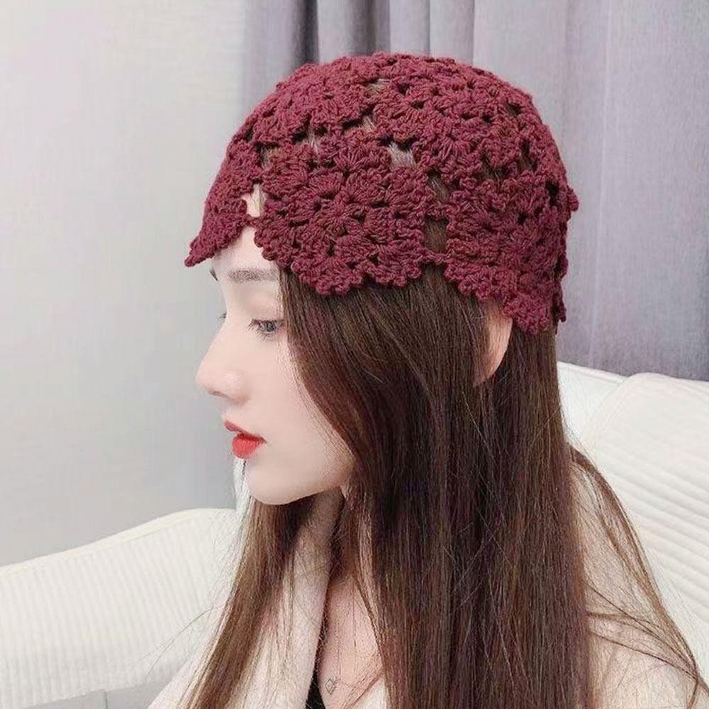 Mũ Dệt Kim CQCJ, Mũ Nồi Mùa Hè Hoa, Thoáng Khí Thời Trang Rỗng Rỗng Tấm Che Nắng Nữ