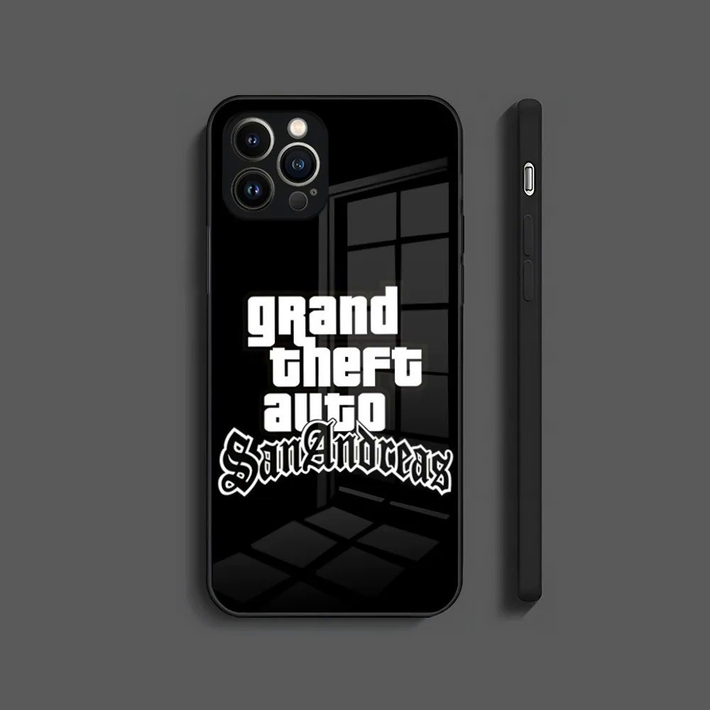 BK-1 rockstar gta 5 Ốp lưng Kính Cường Lực Cho iPhone 17,15 Pro Max 13 12 Mini 11 14 Plus X XR XS 8 7 Plus SE Ốp Lưng