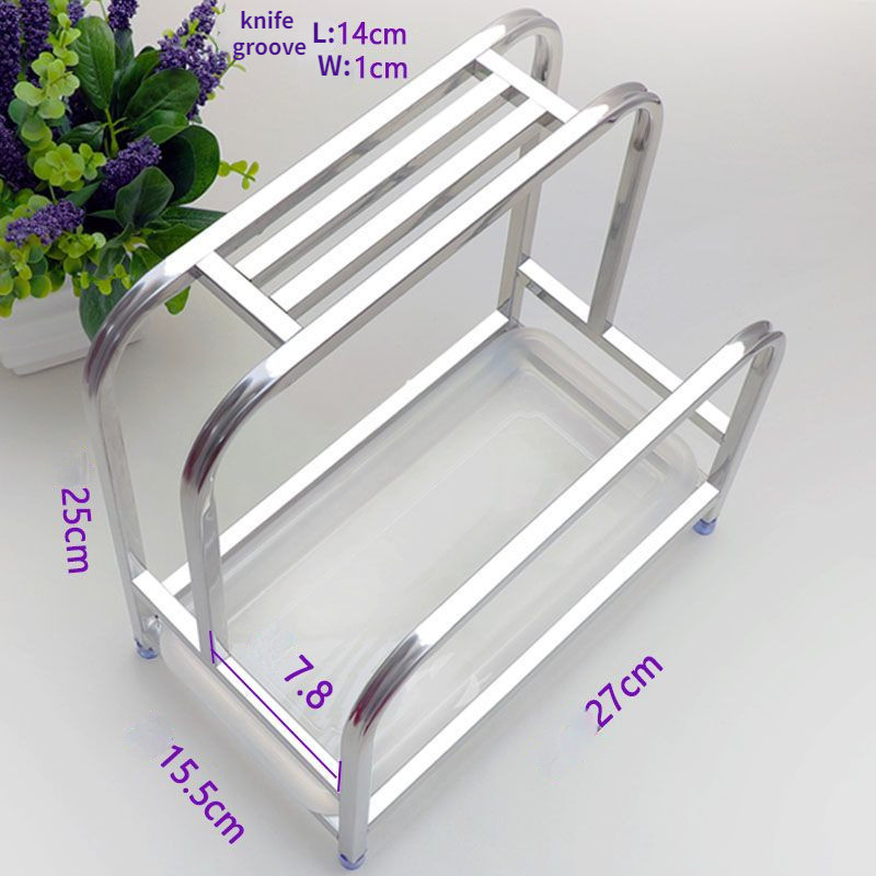 Giá đỡ dao bằng thép không gỉ nguyên chất Kệ cắt đa chức năng, giá đỡ nồi đứng sàn, giá đỡ thớt