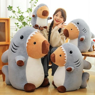 Kapibara Búp bê Capybara biến hình cá mập dễ thương Gối sang trọng