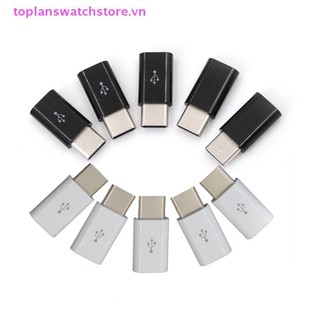 Toplanswatchstore 5 Đầu nối USB Type-C Nam sang Micro USB 3.1 Bộ chuyển đổi USB-C Công cụ chuyển đổi VN