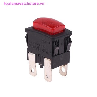 Toplanswatchstore Red 4Pins 16A Nút nhấn tự khóa Rocker PS21-16 Có đèn sưởi Cảm ứng điện cho máy hút bụi Máy hấp quần áo VN