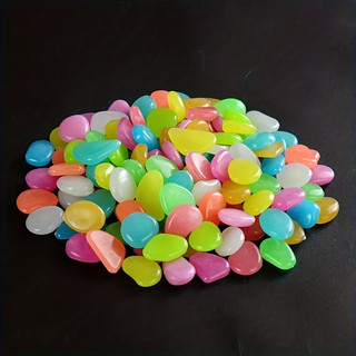 Sỏi phát sáng trong bóng tối: 25 / 50 / 100 Viên đá màu hỗn hợp cho sân vườn, bể cá, chậu hoa, trang trí cây cảnh - Nhựa, không cần điện