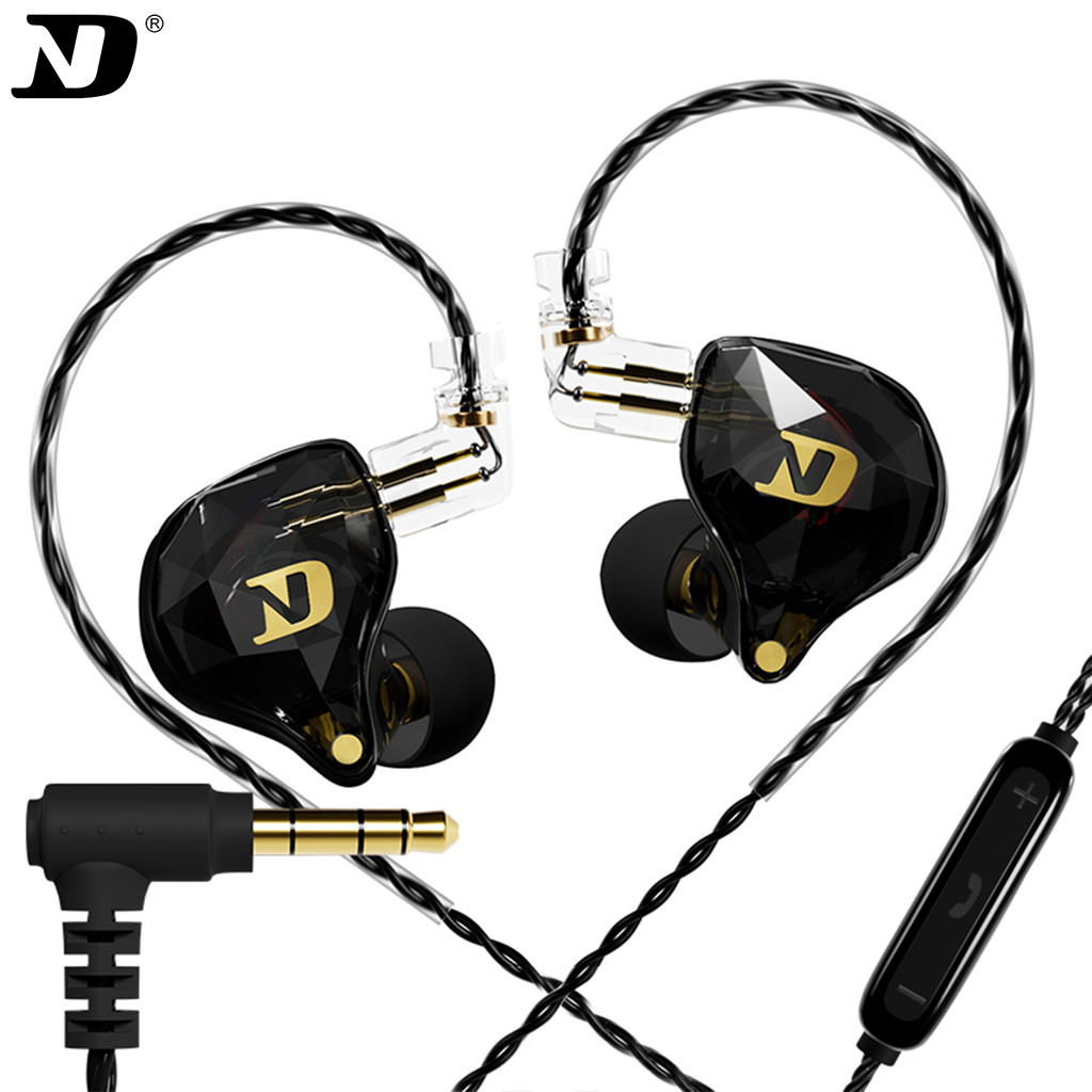 Nd NX2 HIFI Tai Nghe Âm Thanh Nổi Năng Động Âm Bass Nặng Trong Tai Theo Dõi Tai Nghe Thể Thao Khử Tiếng Ồn Tai Nghe Cáp Có Thể Tháo Rời