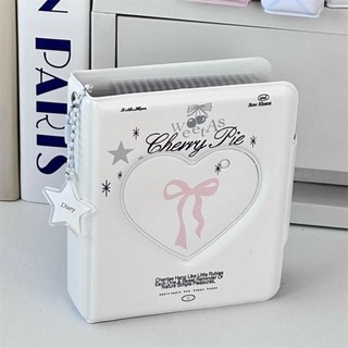[Giao hàng nhanh] Album thẻ HAVENLYCO, Chất kết dính Photocard PVC cho chó con Pudding, Mini 3 Inch với 16 trang bên trong Sách bưu thiếp nơ tình yêu