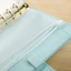 BORAGETE 5 Túi Phong Bì, Túi Lá Rời Chống Thấm Nước 6 Lỗ, Túi Dính PVC Dây Kéo Chất Lượng Cao A5 A6 A7