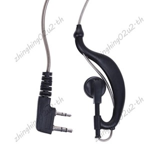 Tai nghe Mic 2 chân PTT màu đen cho đài phát thanh Kenwood QUANSHENG PUXING WOUXUN HYT TYT TH UV5R Tai nghe Phụ kiện tạo kiểu xe hơi